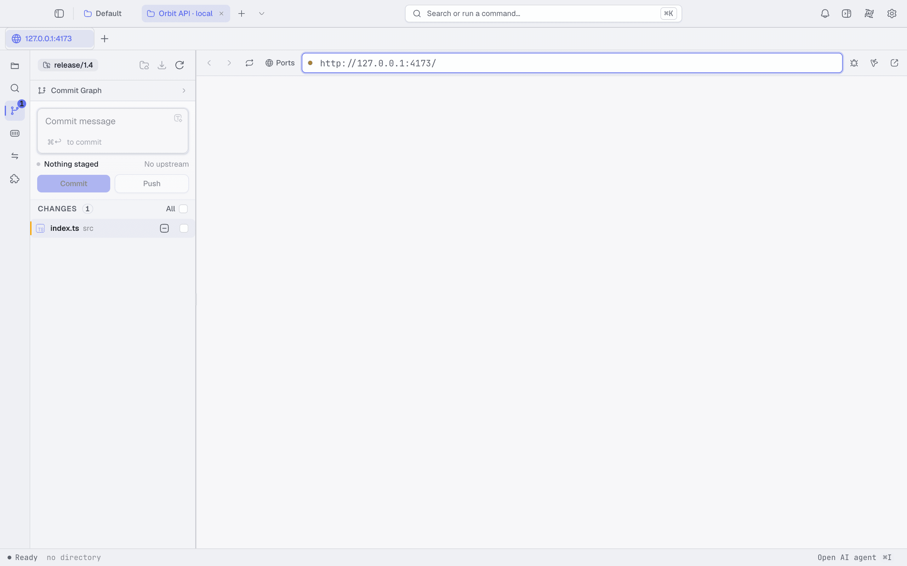 Local preview rendering beside the code